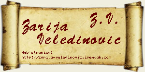 Zarija Veledinović vizit kartica